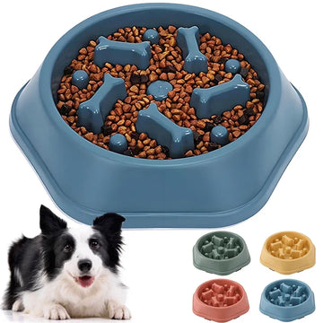 New Slow Feeder Dog Bowl Anti-choking Puppy Food Bowl Anti-slip Pet Slow Eating Dog Dishes Puzzle Feeders for Dogs Small Medium