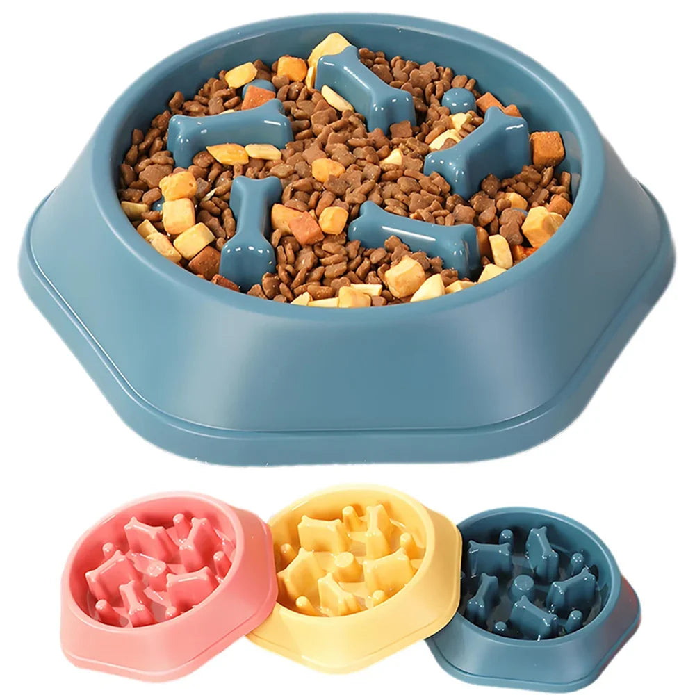 New Slow Feeder Dog Bowl Anti-choking Puppy Food Bowl Anti-slip Pet Slow Eating Dog Dishes Puzzle Feeders for Dogs Small Medium