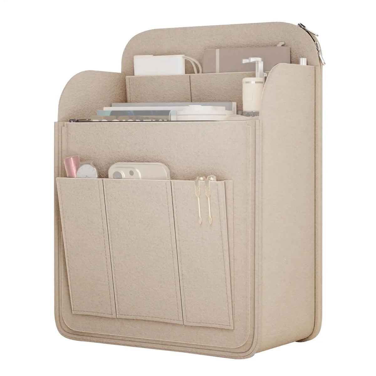 Portable Storage Organizer Bag Bookbag Organizer Rucksacks Insert With Multiple Pockets for Bottles Umbrellas Cosmetics Phones